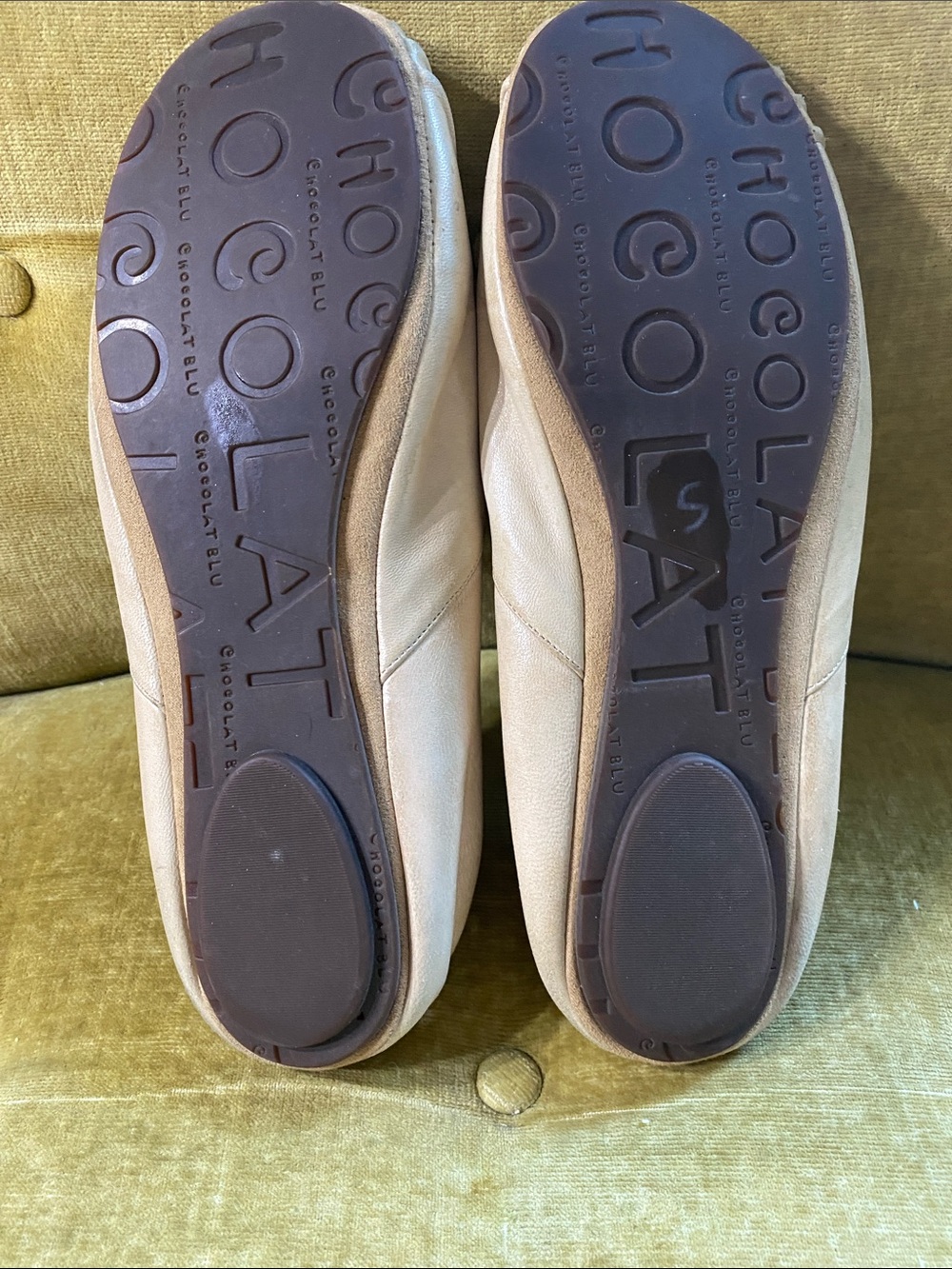 Peach pink leather ballerina flats by Chocolat Blu, size 8 ,, new - Picture 2 of 5